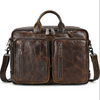 Men’s Genuine Leather Office Bag Laptop Briefcase Backpack
