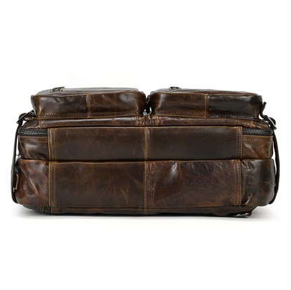 Men’s Genuine Leather Office Bag Laptop Briefcase Backpack