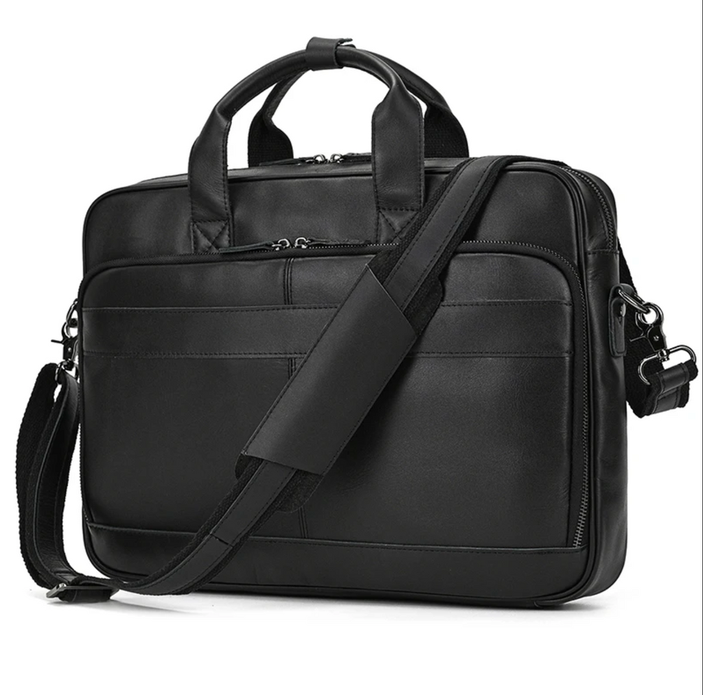 Retro Genuine Leather Laptop Bag 15.6 Inch