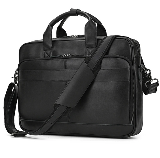 Retro Genuine Leather Laptop Bag 15.6 Inch