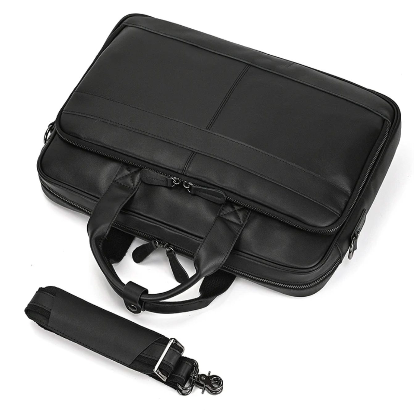 Retro Genuine Leather Laptop Bag 15.6 Inch