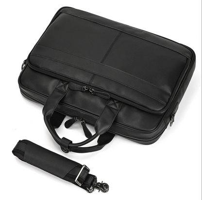 Retro Genuine Leather Laptop Bag 15.6 Inch