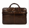 Retro Leather Laptop Briefcase Bag 15.6 Inch Trolley Sleeve