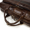 Retro Leather Laptop Briefcase Bag 15.6 Inch Trolley Sleeve