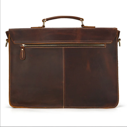 Genuine Leather Laptop Briefcase for Work & Travel