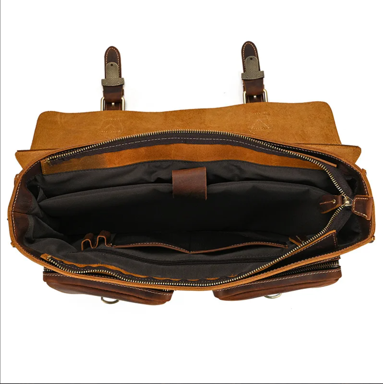 Genuine Leather Laptop Briefcase for Work & Travel