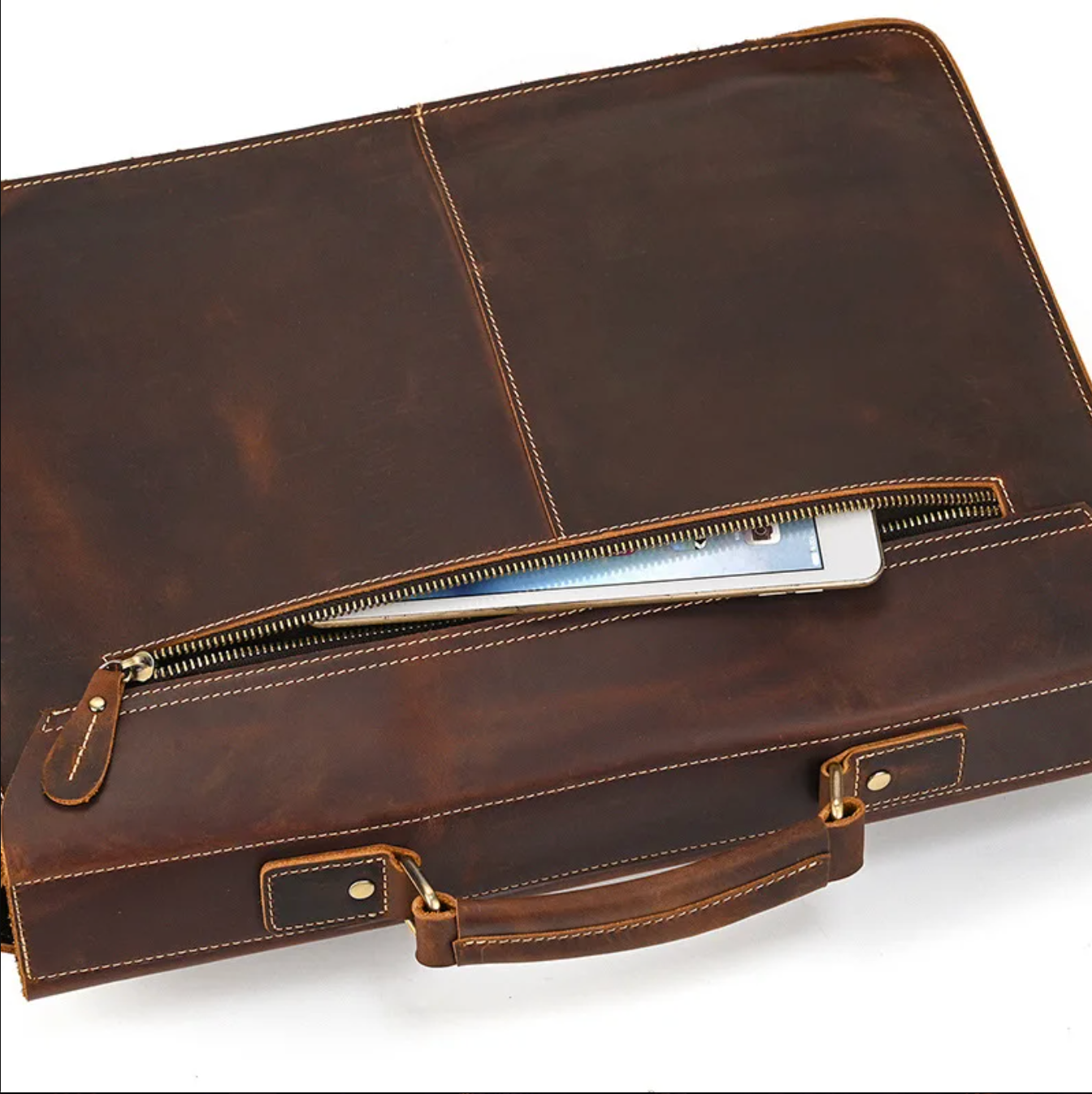Genuine Leather Laptop Briefcase for Work & Travel