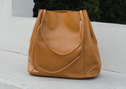 Vintage Women Leather Tote Bag Bucket Purse