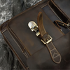 Men Leather Office Bag Brown Briefcase Messenger Laptop