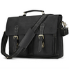 Men Leather Office Bag Brown Briefcase Laptop