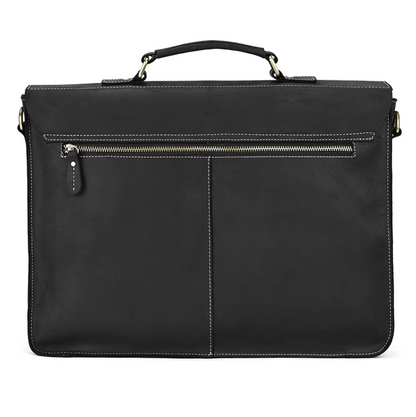Men Leather Office Bag Brown Briefcase Laptop