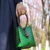 Woven Tote Handbag Beach Bag Mini Rattan Bucket Bag