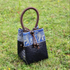 Woven Tote Handbag Beach Bag Mini Rattan Bucket Bag