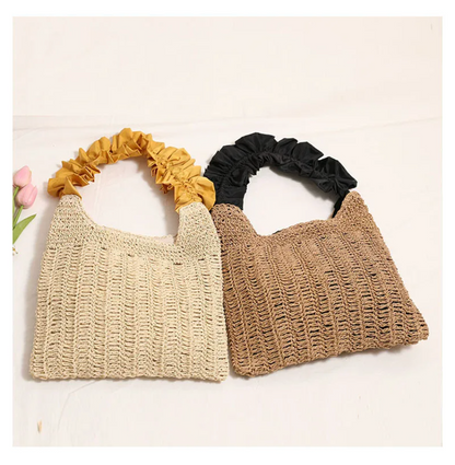 Lace Woven Shoulder Bag Beach Vacation Tote