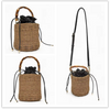 Straw Crossbody Purse with Bamboo Handle