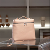 Soft Leather Square Commuter Backpack Handbag