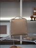 Soft Leather Square Commuter Backpack Handbag