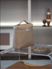 Soft Leather Square Commuter Backpack Handbag