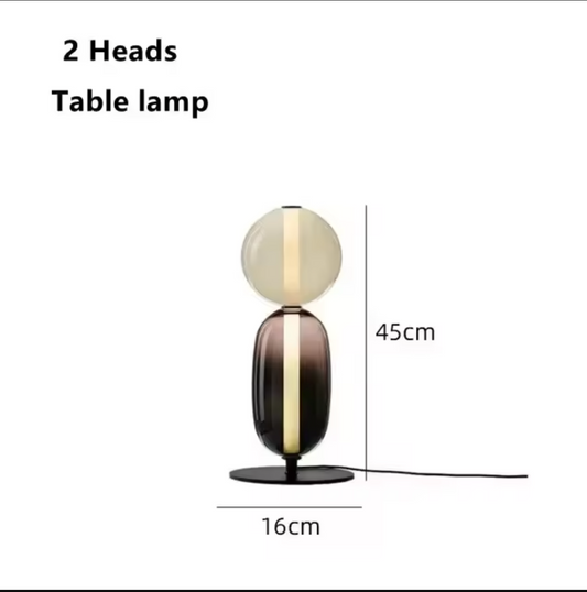 Nordic Design Colorful Glass Table Lamp LED for Bedroom