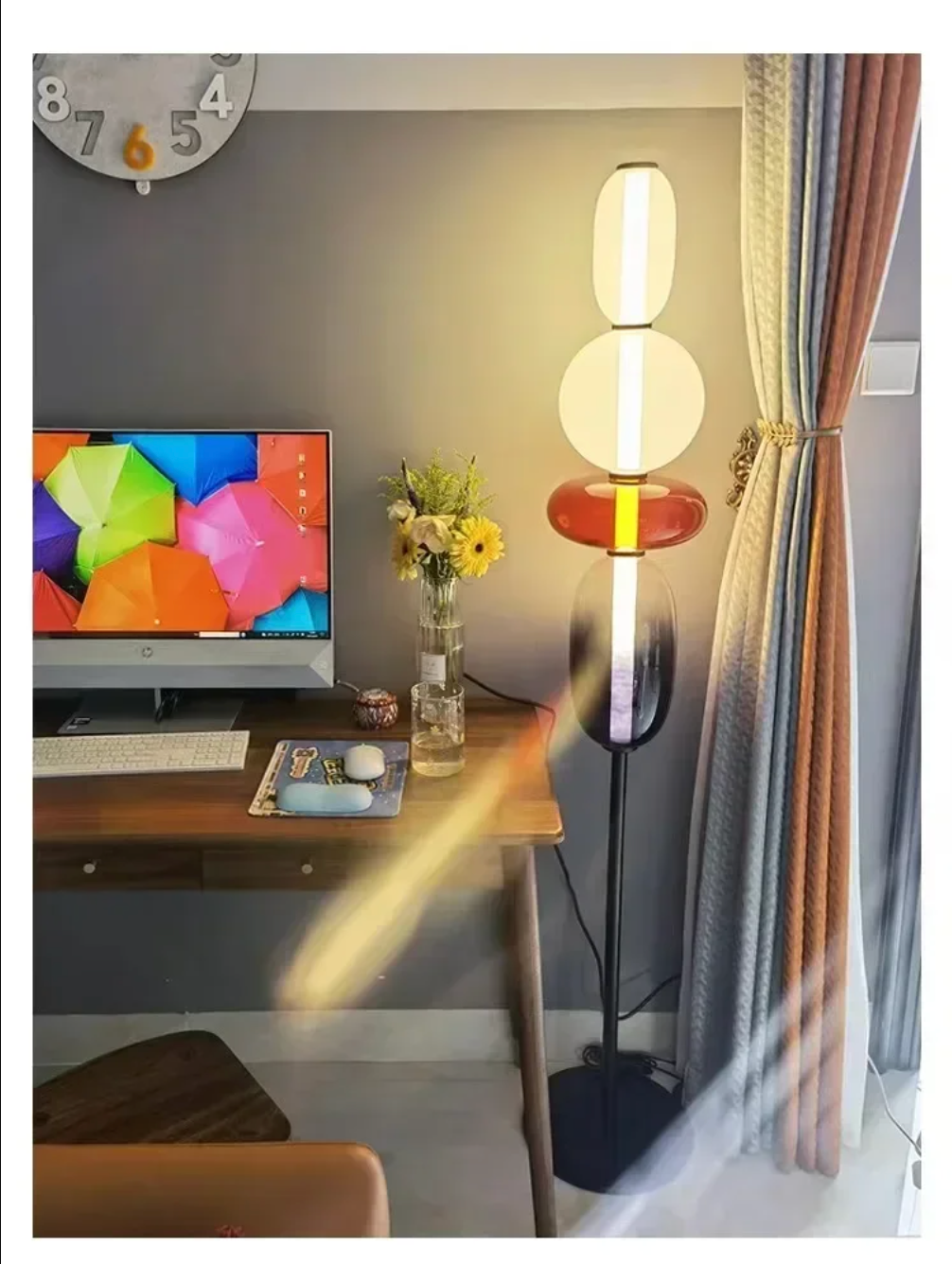 Nordic Design Colorful Glass Floor Lamp for Living Room