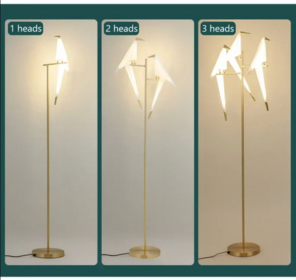 Bird Decoration LED Floor Lamp Modern Rustic Boho Standing Light