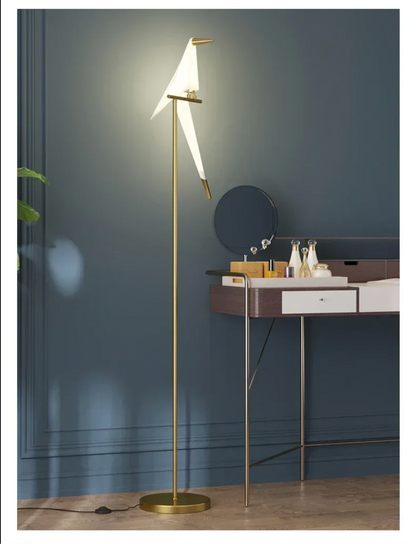 Bird Decoration LED Floor Lamp Modern Rustic Boho Standing Light