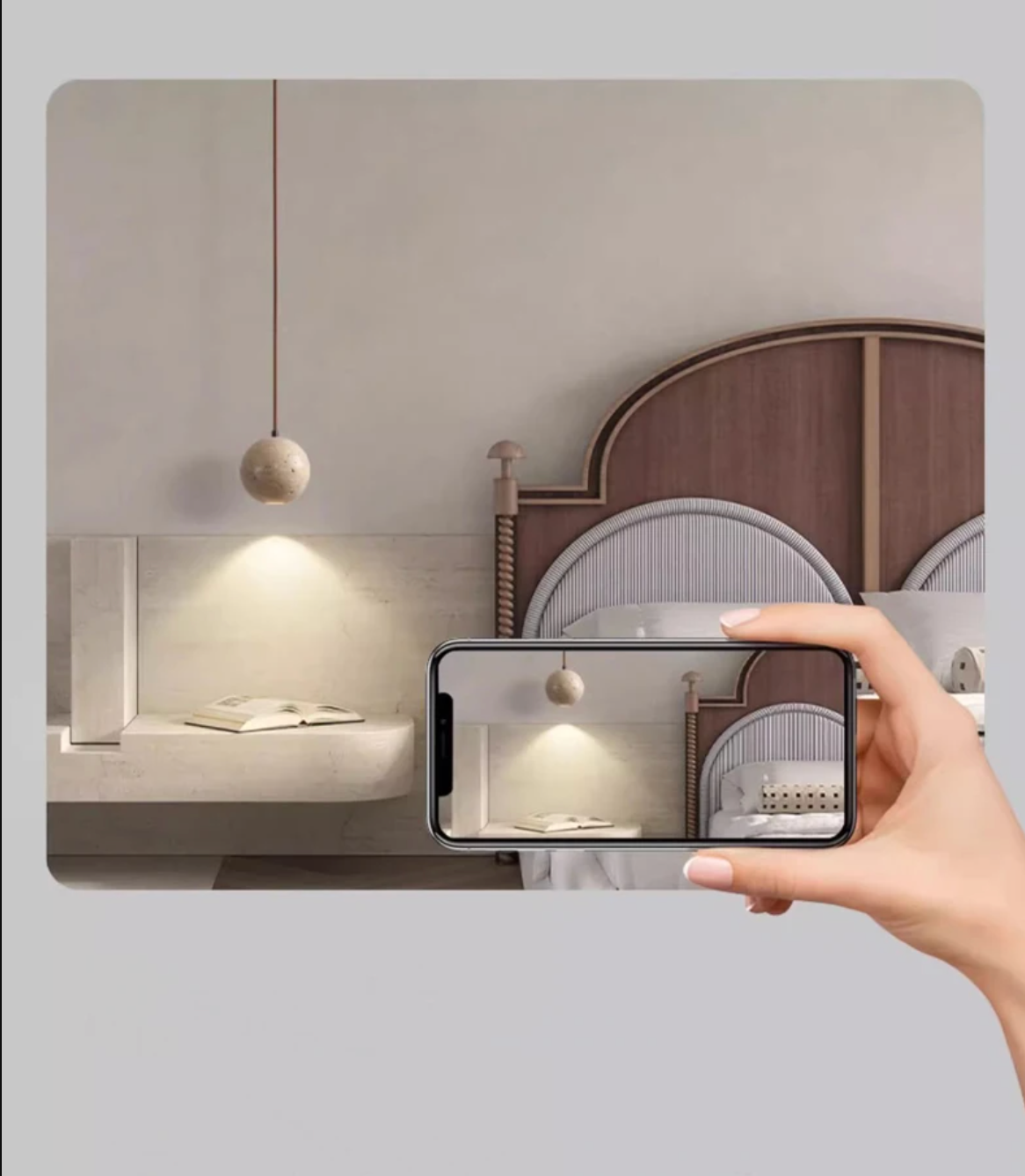 Cave Stone Ball Pendant Light LED Ceiling Lamp Chandelier