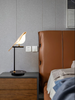 LED Bedside Table Lamp Magpie Bird Model Black Gold
