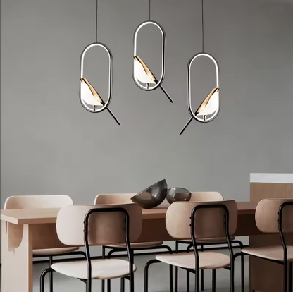 Magpie Bird LED Pendant Lamp Ceiling Chandelier