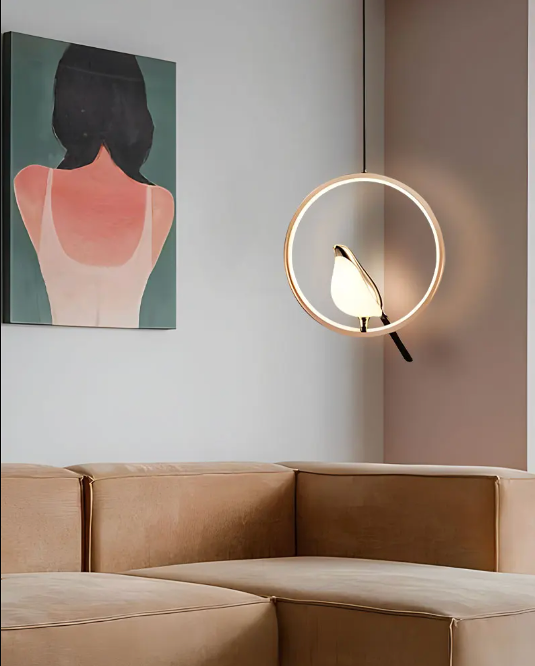 Magpie Bird LED Pendant Lamp Ceiling Chandelier