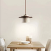 Japanese Stone Wood Pendant Lamp Cream Ceiling Light Fixture