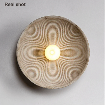 Indoor Ripple Round Wall Light for Bedroom, Living Room & Dining Room