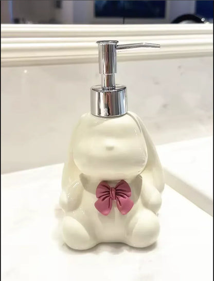 Ceramic Rabbit Soap Dispenser Bathroom Accessories 2