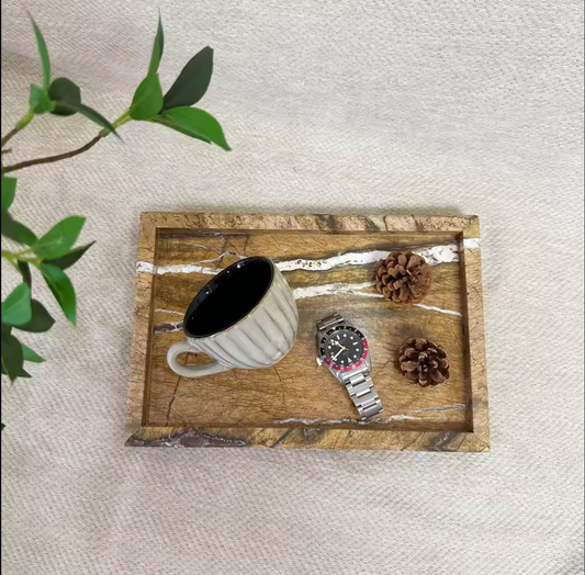 Natural Marble Tray Rectangle Stone Vanity Tray