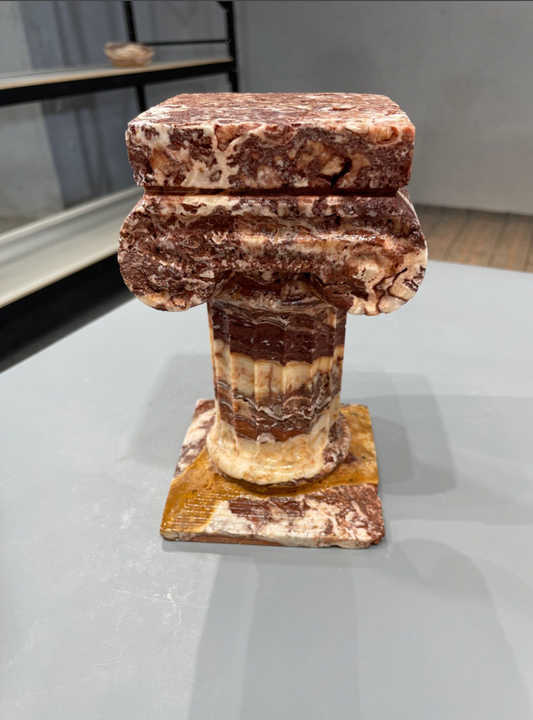 Natural Marble Roman Column Candlestick Holder Pedestal