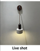 Wabi Sabi Natural Stone Wall Lamp with Wood Accent Bedside Sconce Light Fixture