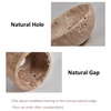 Wabi Sabi Natural Stone Wall Lamp with Wood Accent Bedside Sconce Light Fixture