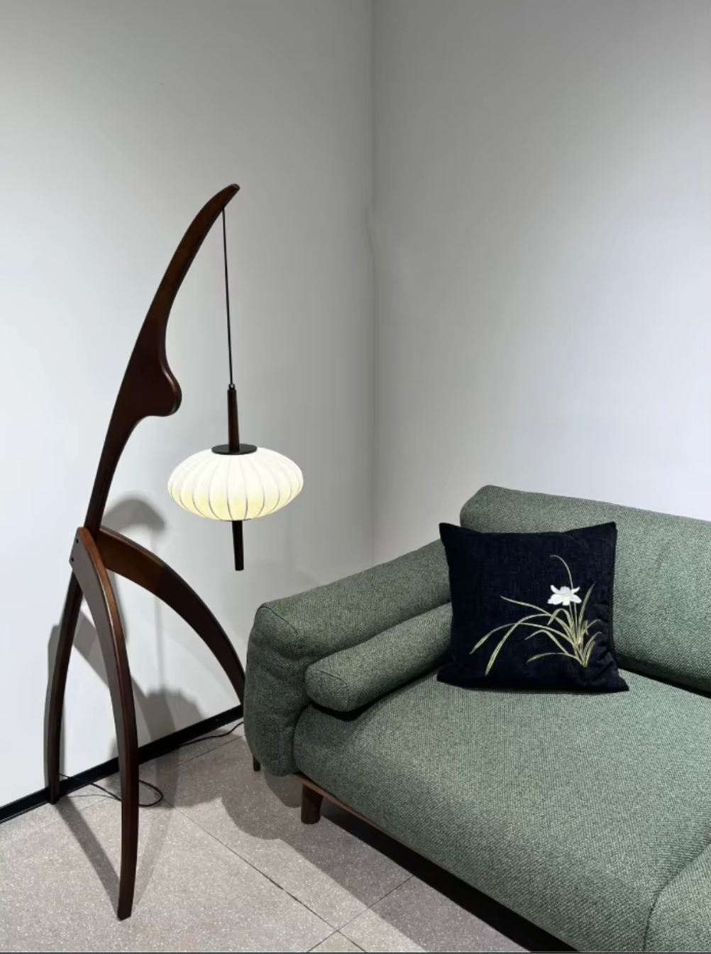 Handmade Bamboo Floor Lamp Tripod Lighting for Living Room