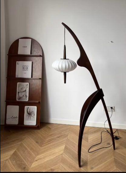 Handmade Bamboo Floor Lamp Tripod Lighting for Living Room