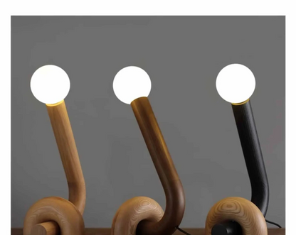 Vintage Solid Wood Table Lamp Bedside
