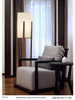 Nordic Walnut Wood Japanese Floor Lamp with Cotton Cloth Lampshade