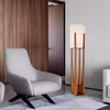 Nordic Walnut Wood Japanese Floor Lamp with Cotton Cloth Lampshade