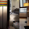 Modern Floor Lamp Nordic Metal Standing Lamp with Fabric Shade