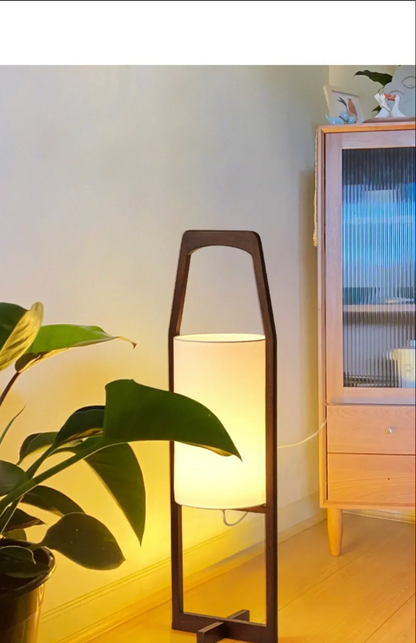Japanese Wabi-sabi Solid Wood Table Lamp and Floor Lamp