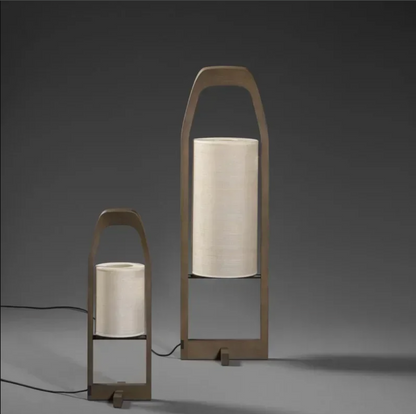Japanese Wabi-sabi Solid Wood Table Lamp and Floor Lamp