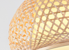 Bamboo Pendant Modern Rattan Chandelier for Dining Room