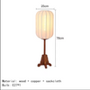 Vintage Wooden Floor Lamp with Sackcloth Shade