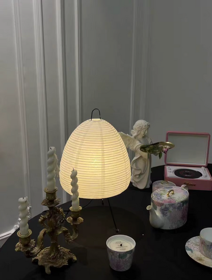 Modern Japanese Floor Lamp with Rice Paper Shade