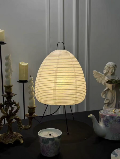 Modern Japanese Floor Lamp with Rice Paper Shade