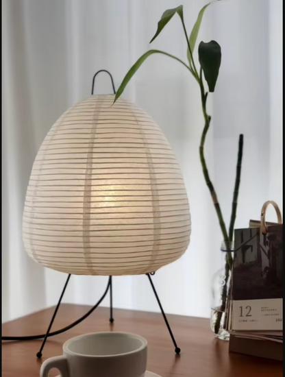 Modern Japanese Floor Lamp with Rice Paper Shade